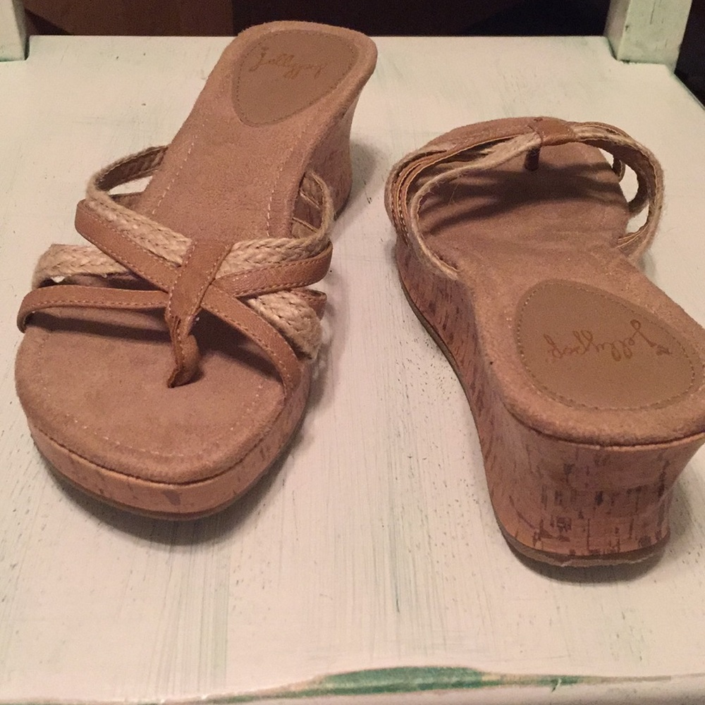 Never worn jellypop wedge flip flop